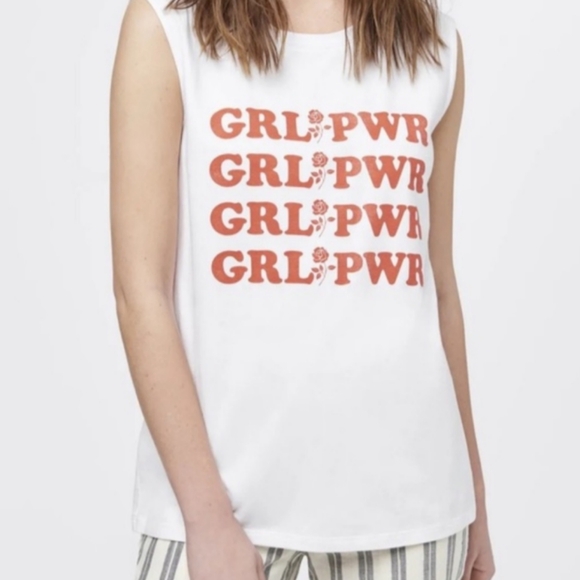 Rebecca Minkoff Tops - Rebecca Minkoff Girl Power (Grl Pwr) Muscle Tank T-Shirt